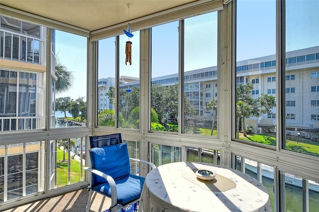 view of sunroom