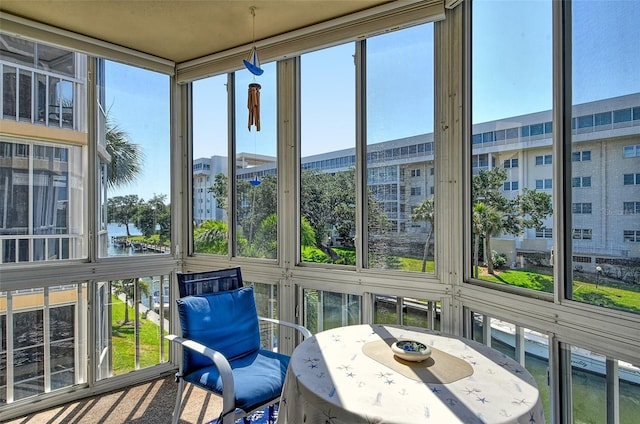 view of sunroom