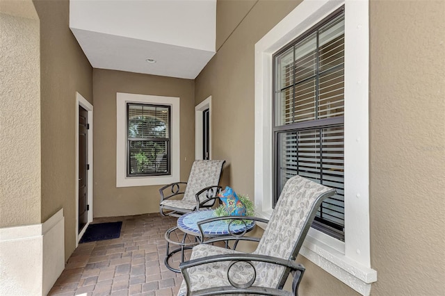 balcony featuring a patio area