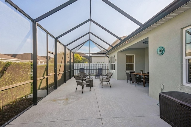 view of sunroom / solarium