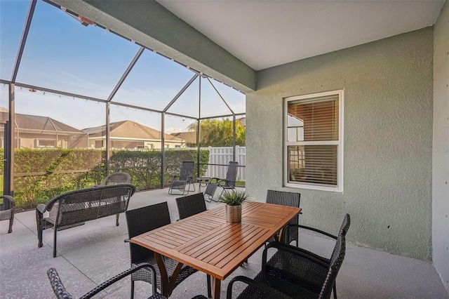 view of sunroom