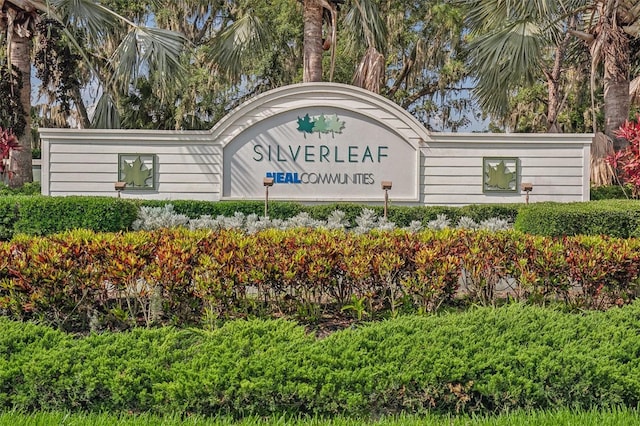 view of community sign