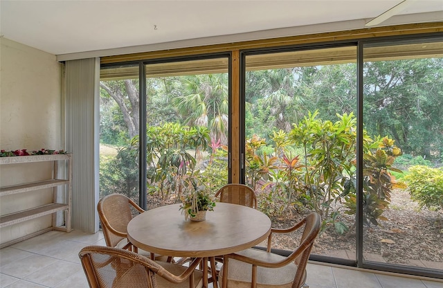 view of sunroom