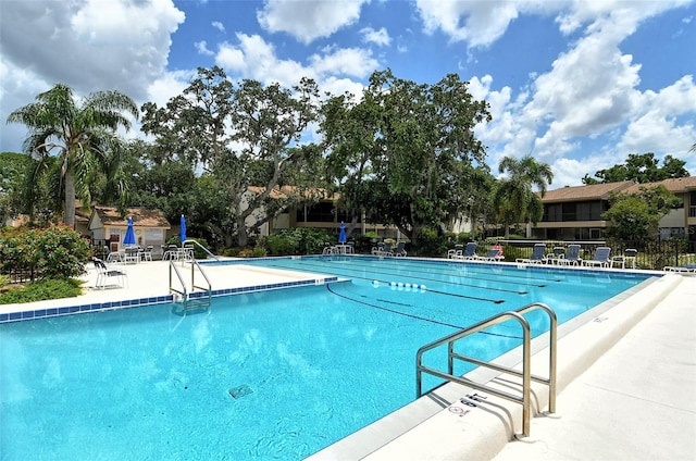 view of pool with a patio area