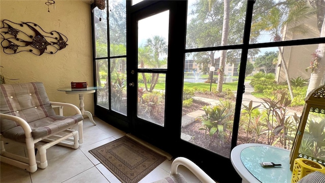 view of sunroom