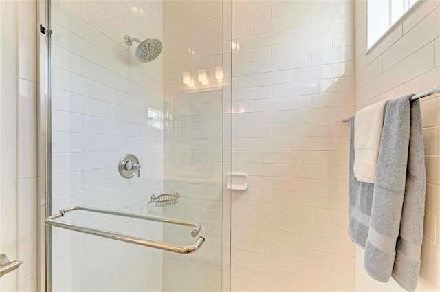 bathroom with an enclosed shower