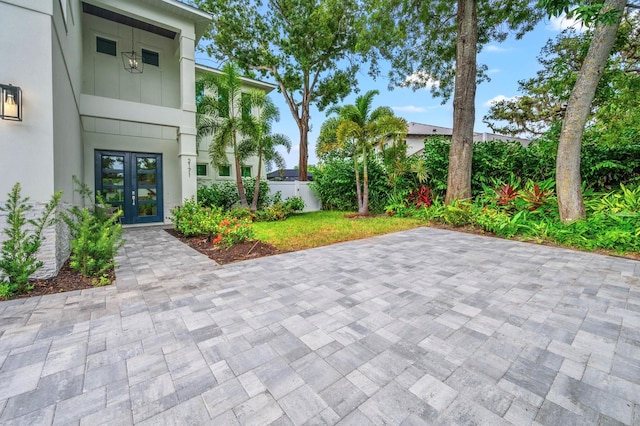 view of patio with french doors