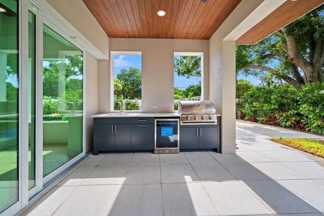 view of patio / terrace with a grill and area for grilling