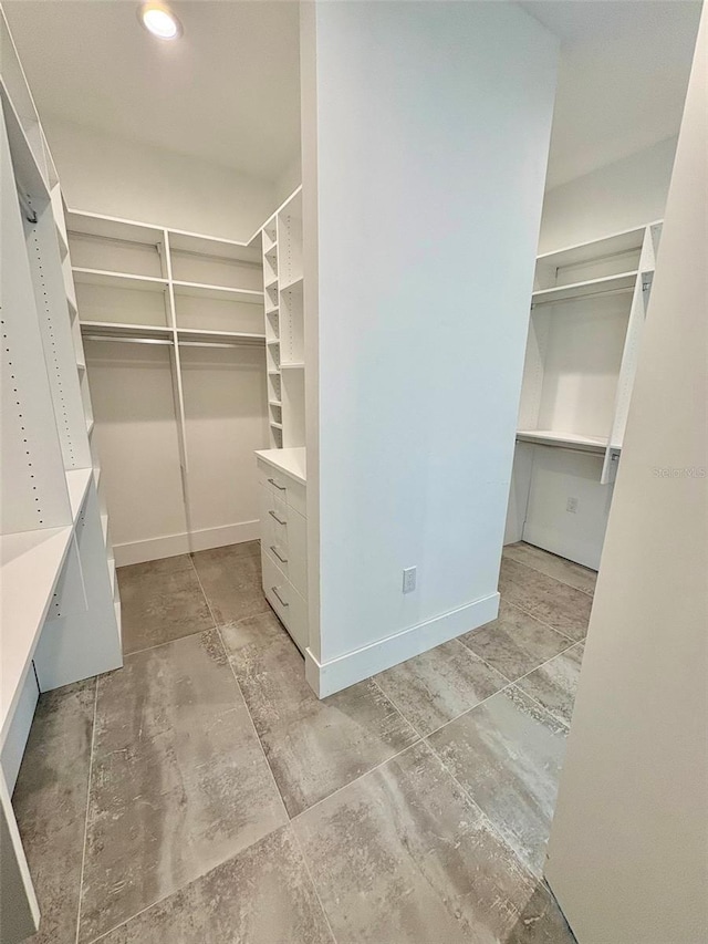 view of walk in closet