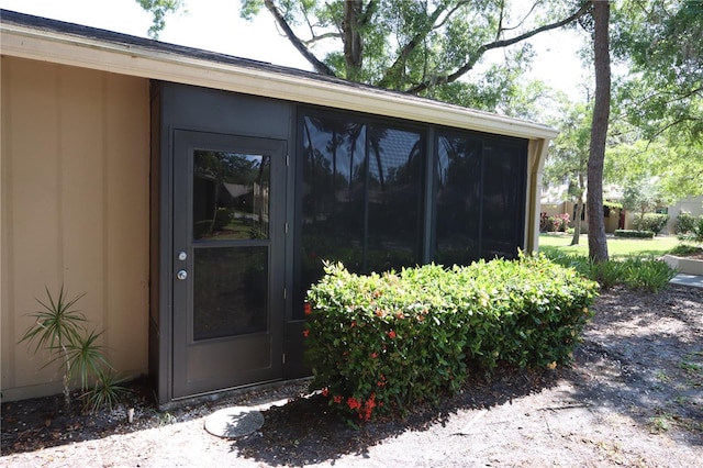 view of doorway to property