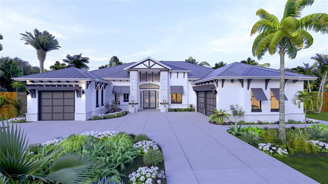 view of front of home featuring a garage