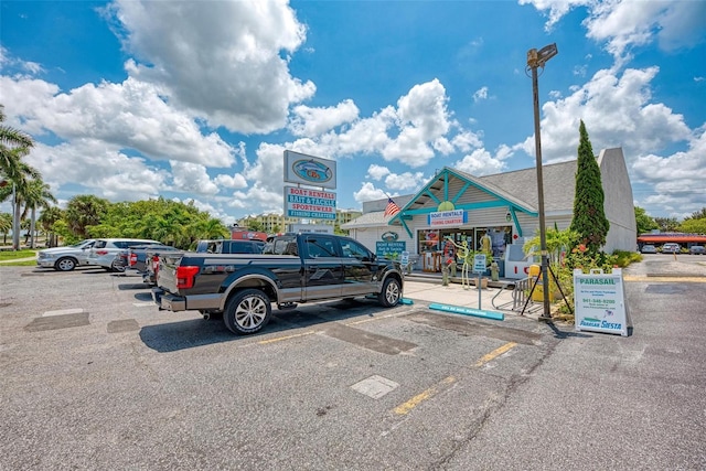 view of parking / parking lot