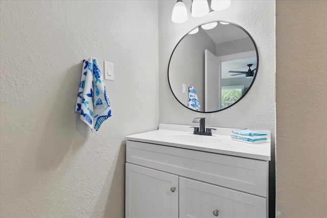 9610 SW Yacht Dr, Arcadia, FL 34269 - bathroom featuring vanity and a textured wall