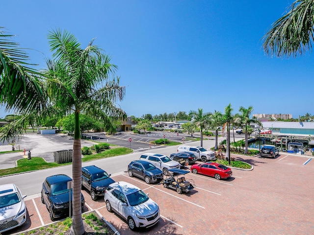 view of parking / parking lot