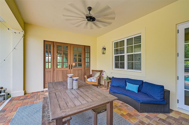 view of patio / terrace featuring an outdoor hangout area