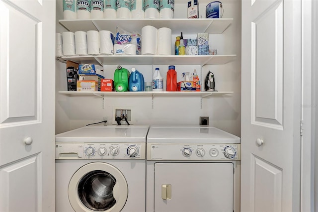 laundry area with washer and clothes dryer