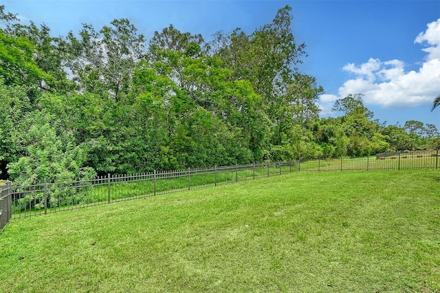 view of yard with a rural view