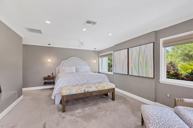 view of carpeted bedroom