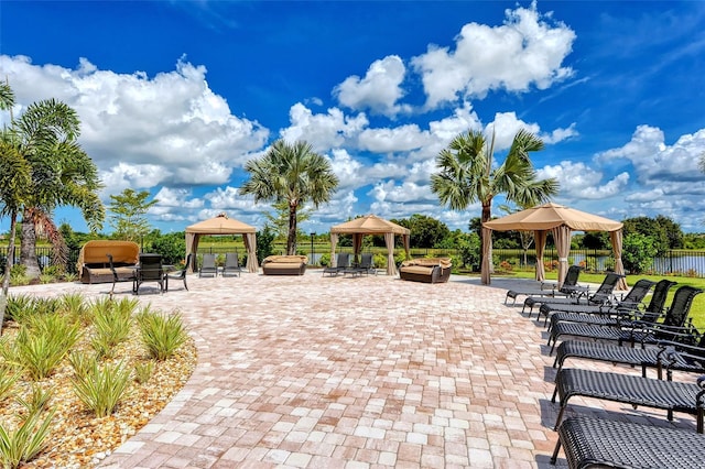 view of home's community featuring a gazebo