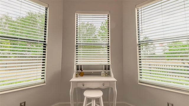 home office with plenty of natural light