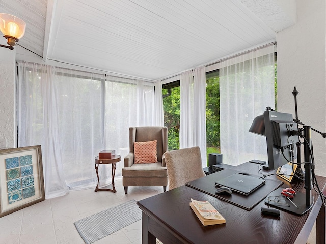 office featuring floor to ceiling windows