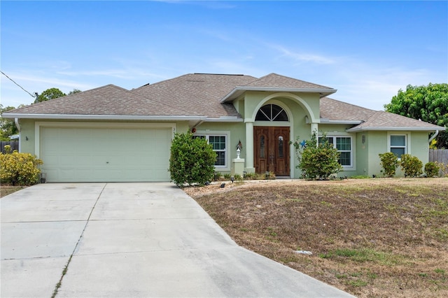 ranch-style house with a garage