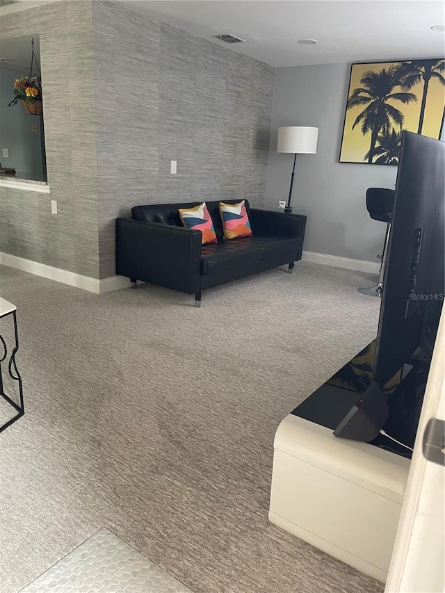 view of carpeted living room