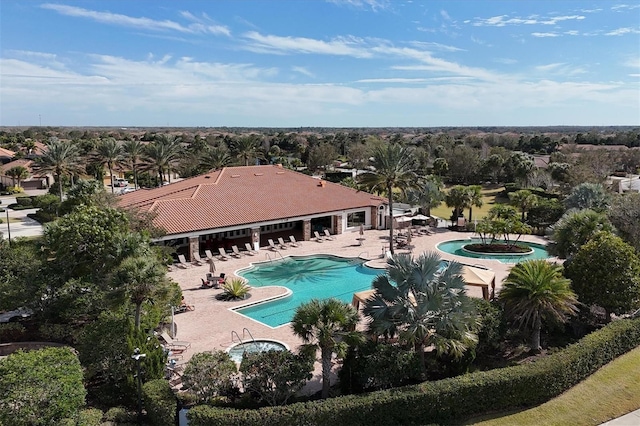 view of pool with a patio