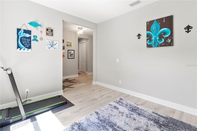 interior space featuring light hardwood / wood-style flooring