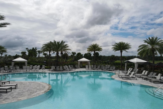 view of pool with a patio