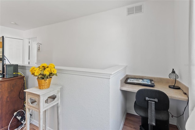 office featuring hardwood / wood-style floors