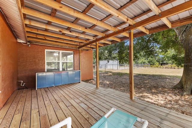 view of wooden terrace