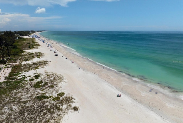 water view featuring a beach view