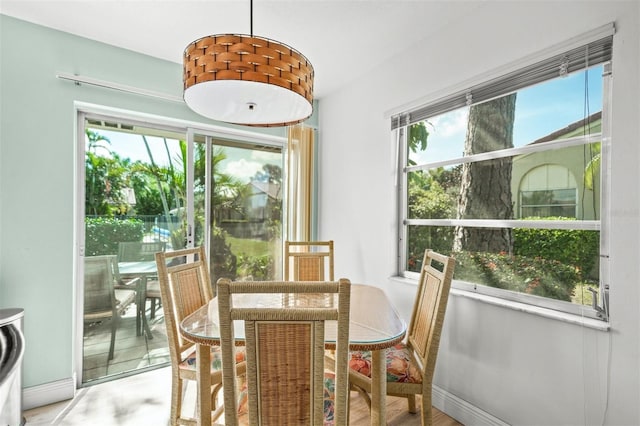 view of dining space