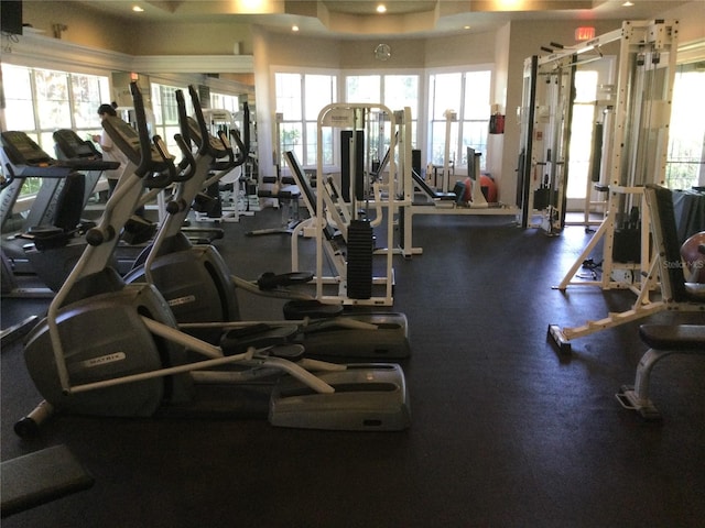 view of workout area