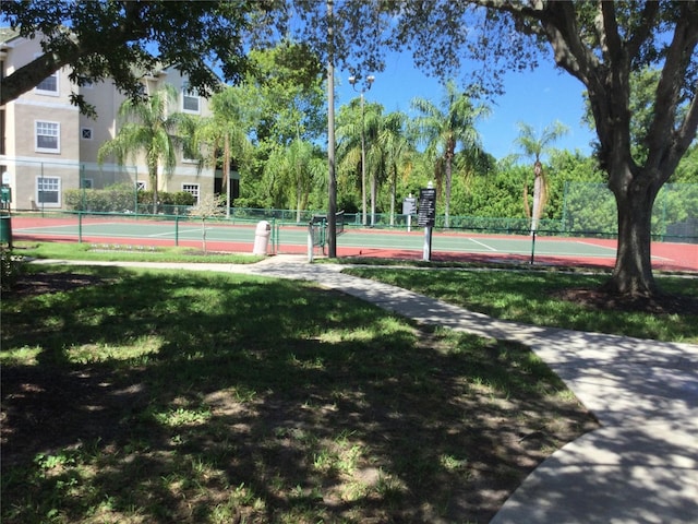 view of tennis court