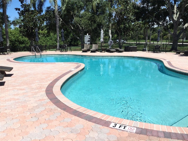 view of pool with a patio