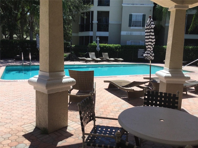 view of pool with a patio