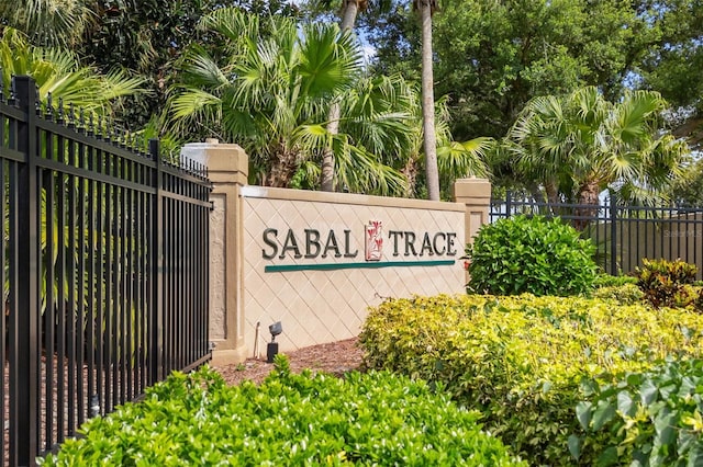 view of community sign