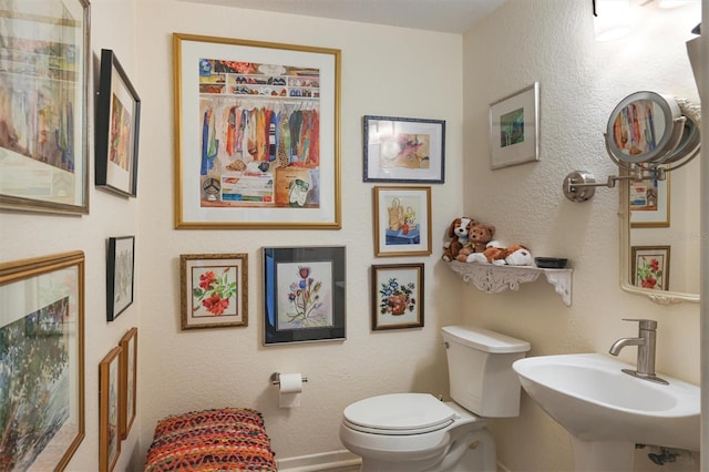 bathroom with toilet and sink