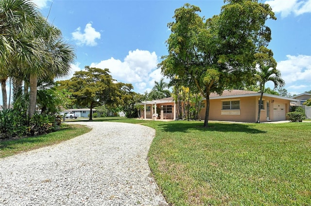 exterior space with a lawn