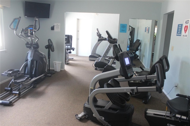 view of workout area