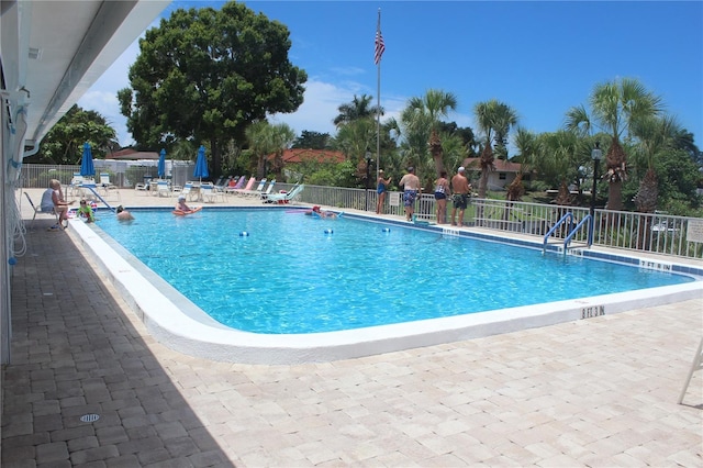 view of pool with a patio