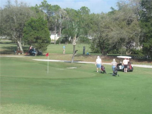 4410 Fairways Blvd Unit 602, Bradenton, FL 34209 - view of community featuring a putting green, view of golf course, view of wooded area, and a yard