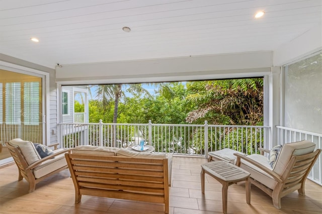 view of sunroom / solarium