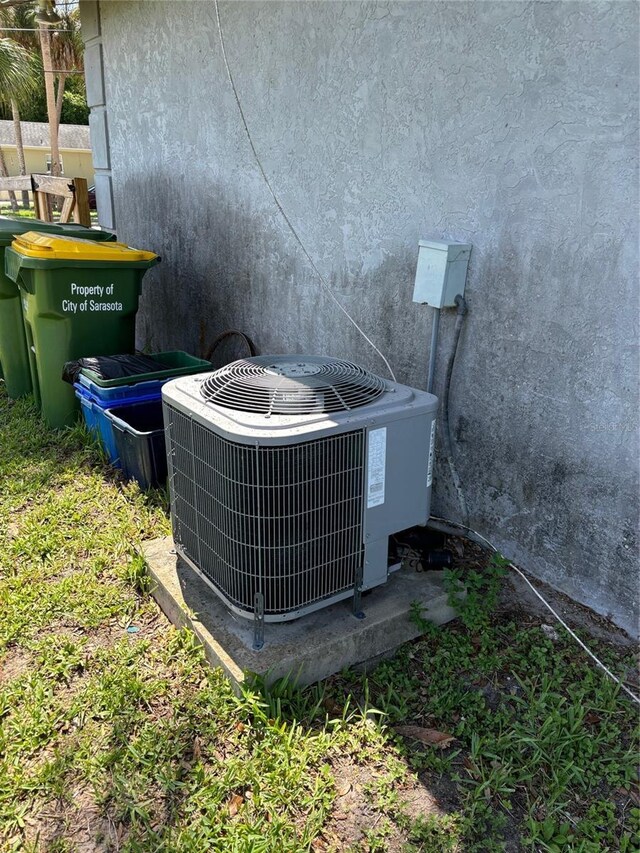 exterior details with central AC unit