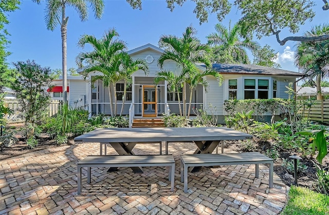 view of patio with french doors