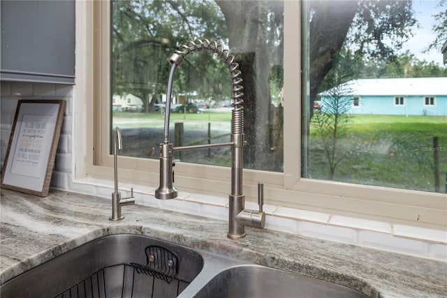 interior details with stone counters