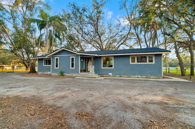 view of ranch-style house