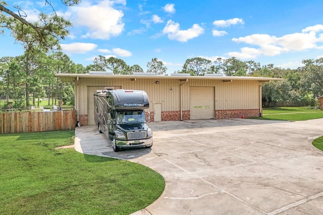 exterior space featuring a lawn